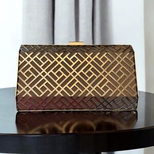 48 hour Sale Madison West Clutch/Purse Like New - Note No Chain Black Interior